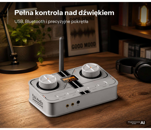 Fosi Audio Fosi Audio K7 silver - wzmacniacz słuchawkowy z DAC do HiFi - 1583295 - zdjęcie 6